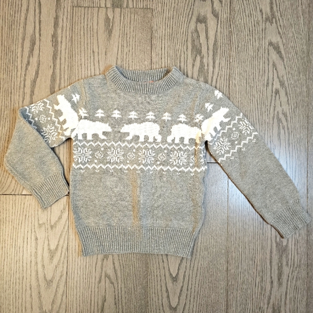 Kids knit wear Polar bear print Size S (6)
